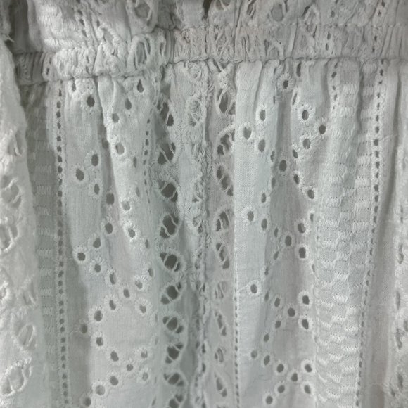 TOPSHOP White Eyelet Romper Size 6 - Picture 9 of 11